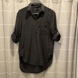 GAP womans 1/2 button Down tunic dress shirt